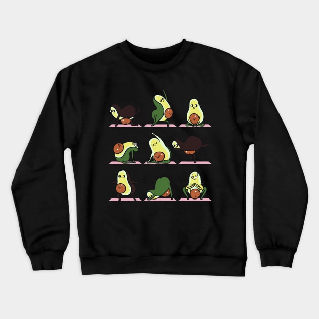 Pregnancy Avocado Yoga Crewneck Sweatshirt by huebucket